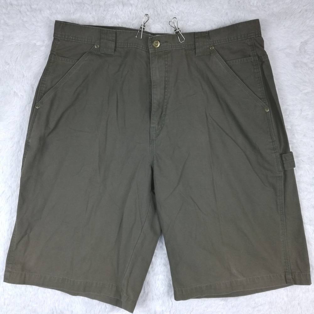 Utility Shorts Mens 40 Carpenter Canvas Army Green Durable Work Chore New